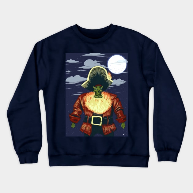 Zombie Ghost Pirate LeChuck Crewneck Sweatshirt by mattleckie